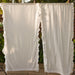White Solid Ruffle Sheer Curtain-Curtains-House of Ekam