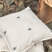 White and Black Chaumukh with Mirror Kutch Handmade Cotton Cushion Cover-Cushion Covers-House of Ekam