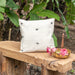 White and Black Chaumukh with Mirror Kutch Handmade Cotton Cushion Cover-Cushion Covers-House of Ekam
