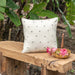 White and Black Kutch Mirror Work Handmade Cotton Cushion Cover-Cushion Covers-House of Ekam