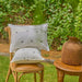 White and Black Neer Jamdani Cotton Handloom Cushion Cover-Cushion Covers-House of Ekam