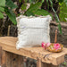 White and Blue Checks Kutch Handloom Cotton Cushion Cover-Cushion Covers-House of Ekam