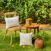 White and Blue Neer Jamdani Cotton Handloom Cushion Cover-Cushion Covers-House of Ekam