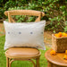 White and Blue Neer Jamdani Cotton Handloom Cushion Cover-Cushion Covers-House of Ekam