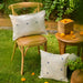 White and Blue Neer Jamdani Cotton Handloom Cushion Cover-Cushion Covers-House of Ekam