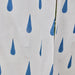 White and Blue Tilak Blockprint Sheer Curtain-Curtains-House of Ekam