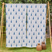 White and Blue Tilak Blockprint Sheer Curtain-Curtains-House of Ekam