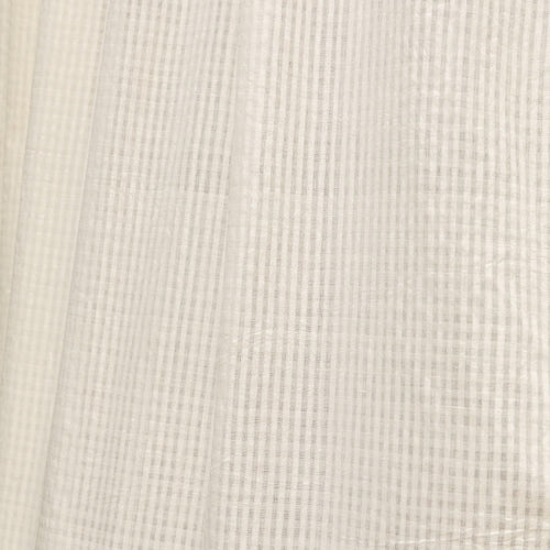 White on White Checks Venkatgiri Handloom Cotton Curtains-Curtains-House of Ekam