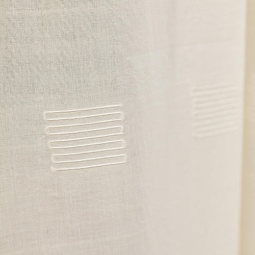 White on White Nilambari Venkatagiri Cotton Curtains-Curtains-House of Ekam