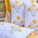 Yellow Amaryllis Hand Quilted Cushion Cover-Cushion Covers-House of Ekam