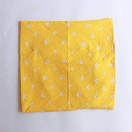 Yellow Bandhani Cushion Cover-Cushion Covers-House of Ekam