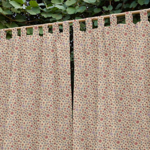 Yellow Ditsy Screenprint Kids Cotton Sheer Curtain-Curtains-House of Ekam