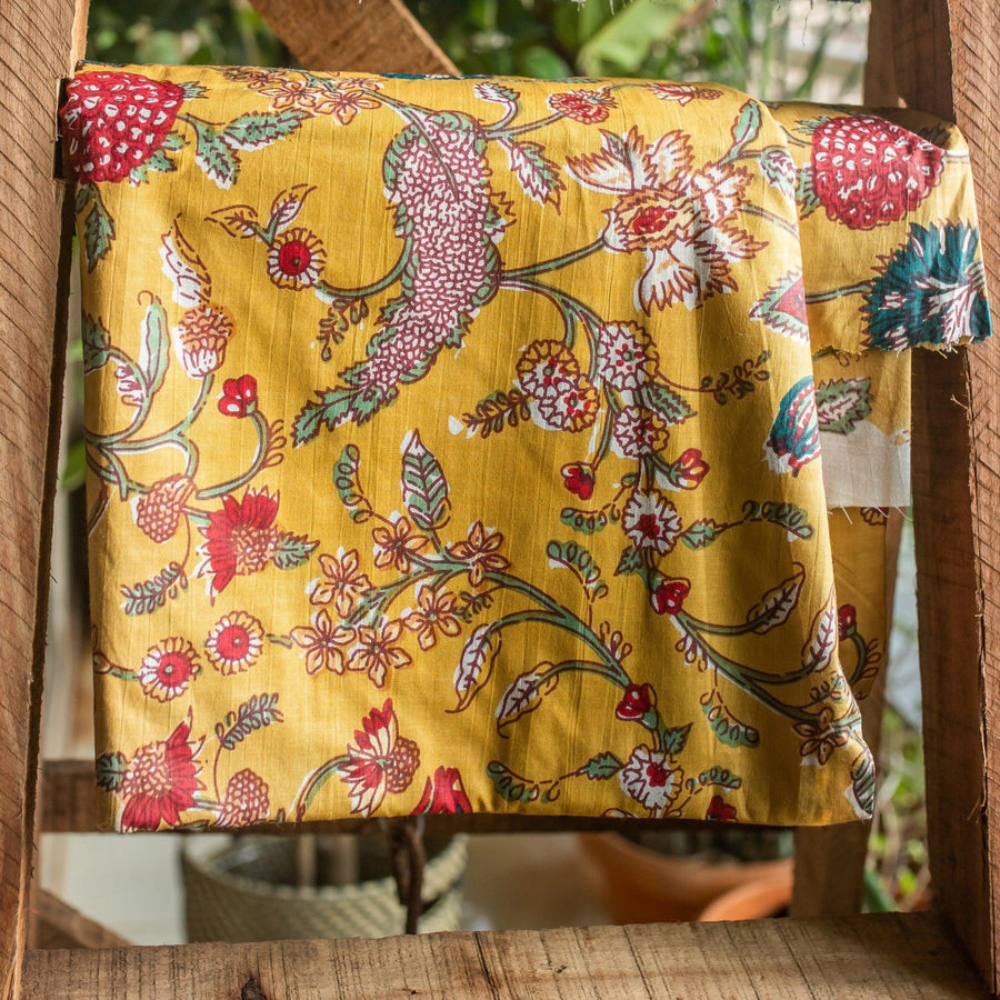 Cotton Cloth Material - Hand block printed cotton fabrics House of Ekam Cotton Cloth Material - Hand block printed cotton fabrics House of Ekam