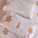Yellow & Pink Malabar Blockprint Double Bedsheet With Pillow Cover-Bedsheets-House of Ekam