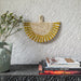 Yellow Stripe Handwoven Sabai Grass Fan-Sabai baskets-House of Ekam