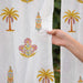 Yellow and Pink Malabar Blockprint Cotton Slub Curtain-Curtains-House of Ekam