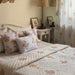 Yellow and Pink Malabar Blockprint Cotton Slub Curtain-Curtains-House of Ekam