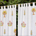 Yellow and Pink Malabar Blockprint Cotton Slub Curtain-Curtains-House of Ekam