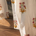 Yellow and Pink Palash Blockprint Cotton Sheer Curtain-Curtains-House of Ekam