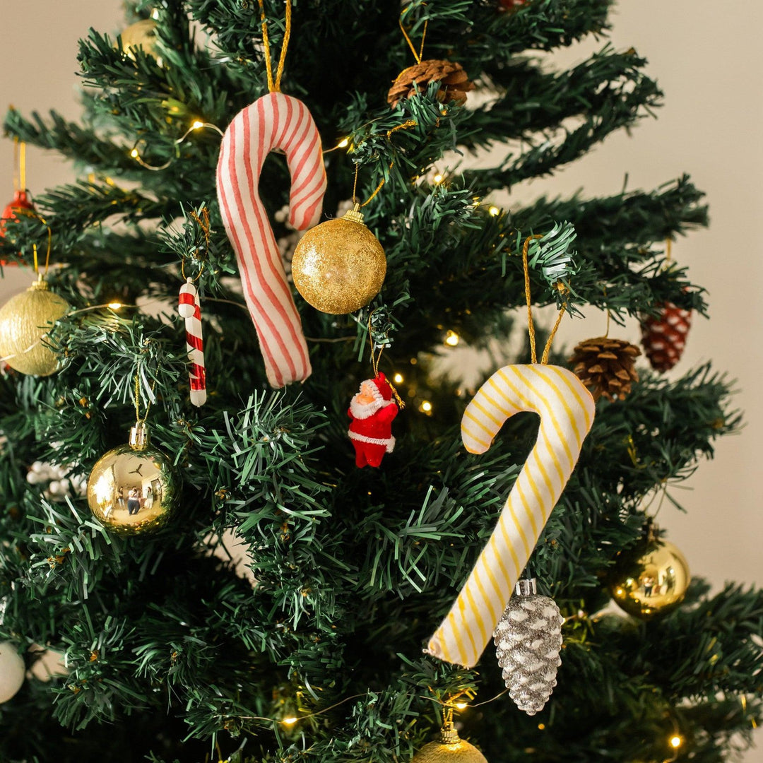 Zero Waste Candy Cane Christmas Ornament Set of 2-Ornaments-House of Ekam