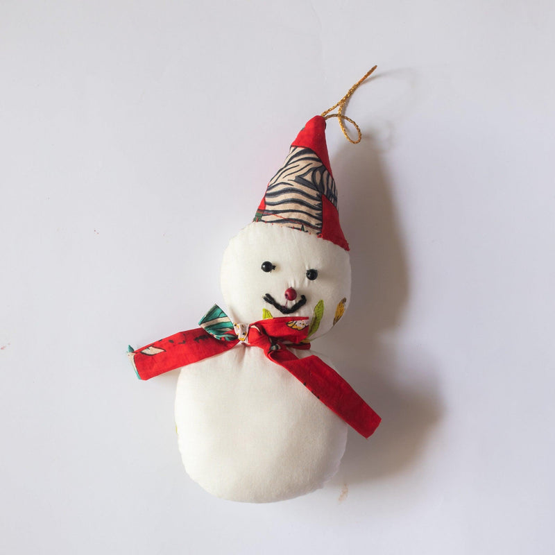 Zero Waste Snowman Christmas Ornament Cum Stuff Toy-Toys-House of Ekam
