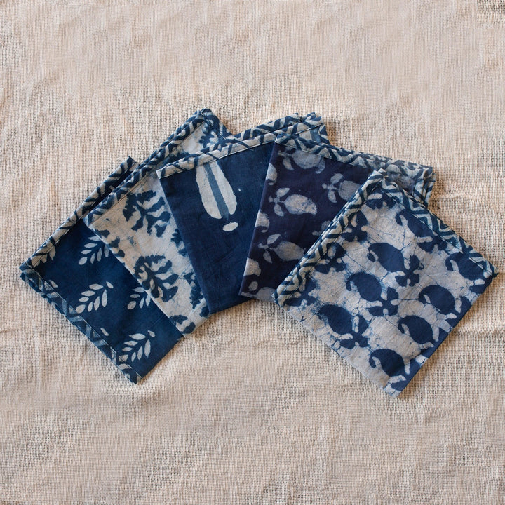 Zero waste Indigo blockprint buntings-Buntings-House of Ekam