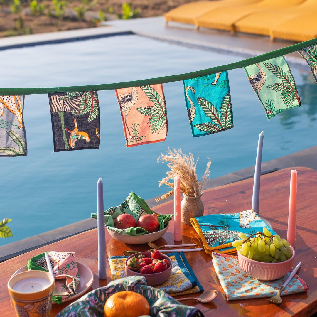 Zero waste tropical safari buntings-Buntings-House of Ekam